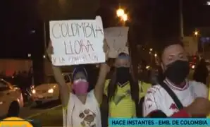 Colombianos residentes en Lima realizan plantón contra gobierno de Duque