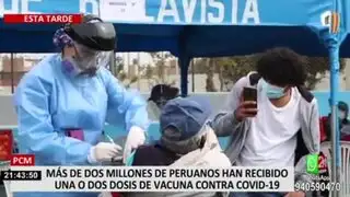 Más de dos millones de peruanos ya recibieron al menos una dosis de vacuna contra la COVID-19