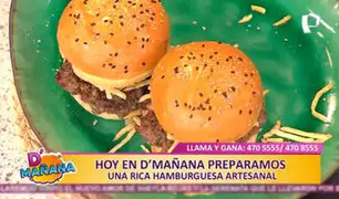 Receta D’Mañana: hoy preparamos una exquisita hamburguesa artesanal
