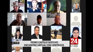 Pedro Castillo se reunió de manera virtual con científicos a cargo de Modesto Montoya