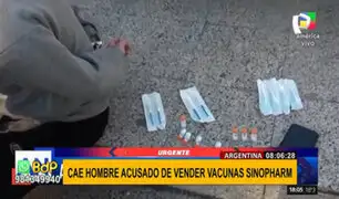 Argentina: detienen a hombre que vendía supuestas vacunas Sinopharm