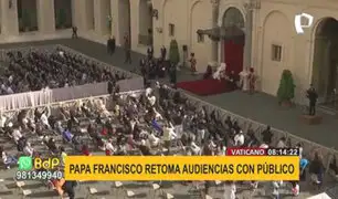 Vaticano: Papa Francisco retomó audiencias con presencia de fieles