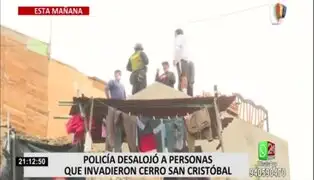 Desalojan a familias que se habían asentado en el parte alta del cerro San Cristóbal