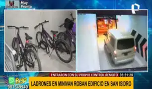 San Isidro: roban bicicletas tras ingresar a cochera de edificio con su propio control remoto