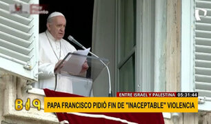 Papa Francisco pidió paz a Israel y Palestina y calificó de “inaceptable” la muerte de inocentes