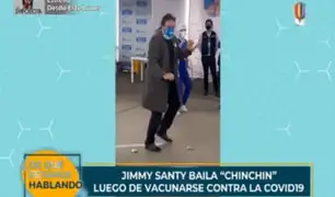 Jimmy Santi baila “Chin Chin” tras recibir vacuna contra el covid-19