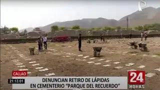 Callao: más de 50 familias denuncian desaparición de lápidas en "Parque del recuerdo"