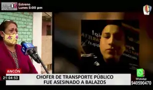 Ancón: familia de chofer de cúster asesinado exigen justicia