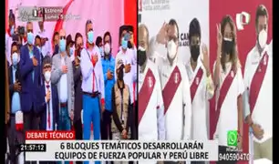 Debate Presidencial: 6 bloques temáticos desarrollarán equipos de Fuerza Popular y Perú Libre