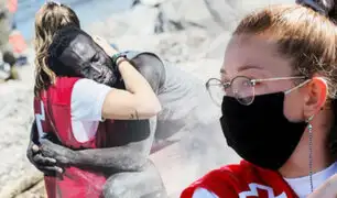 Voluntaria de Cruz Roja que consoló a un migrante cerró sus redes sociales ante insultos racistas