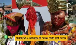 Curiosa boda en Cusco: una pareja decide casarse como Inca y Coya