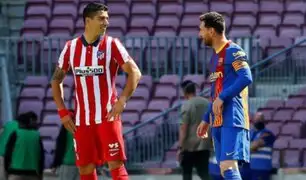 Fútbol español: Luis Suárez le recomienda a Lionel Messi que continúe en el club Barcelona