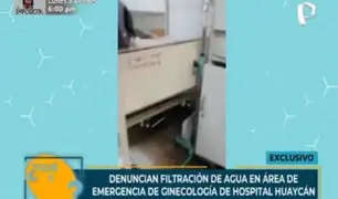 Denuncian filtración de agua en área de emergencia del Hospital de Huaycán