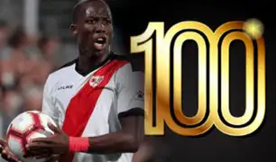 Luis Advíncula disputó su partido número 100 con el Rayo Vallecano