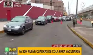 Vacuna Covid-19: autos hacen colas de hasta 9 cuadras para ingresar a La Videna