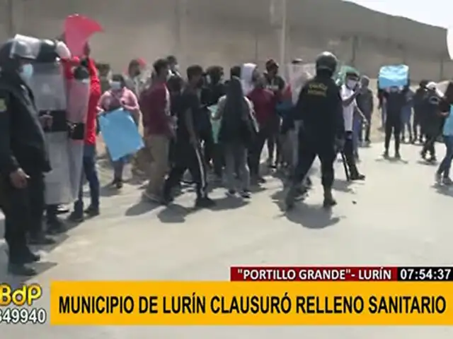 Relleno sanitario en Lurín: protestan contra empresa por dejar desechos hospitalarios al aire