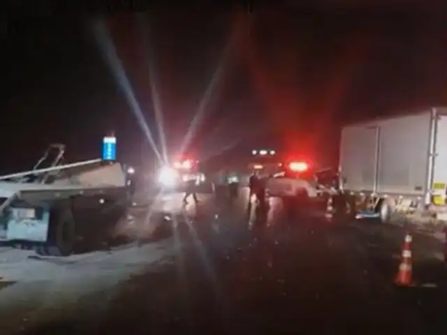 La Libertad: choque frontal de camiones deja dos personas muertas