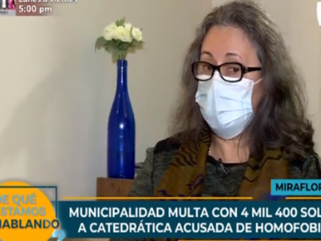 Miraflores: Municipalidad multa con más de S/ 4 mil a catedrática acusada de homofobia