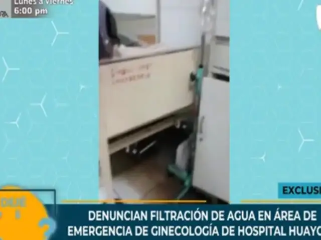 Denuncian filtración de agua en área de emergencia del Hospital de Huaycán