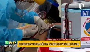Desde HOY hasta el lunes se suspenden vacunaciones por segunda vuelta electoral