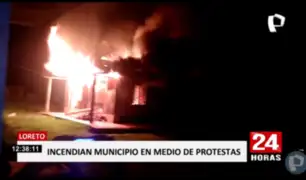 Iquitos: incendian municipio distrital por cortes de electricidad