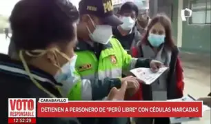 Detienen a personero de Perú Libre con 87 cédulas marcadas