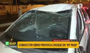 Accidente en VES: conductor ebrio provoca choque por manejar a excesiva velocidad