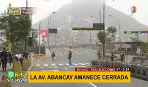Cercado de Lima: avenida Abancay amanece cerrado al tránsito