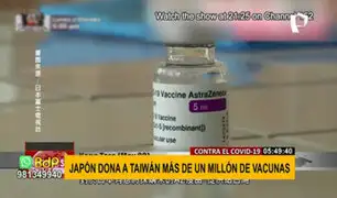 Japón dona más de un millón de vacunas contra el COVID-19 a Taiwán