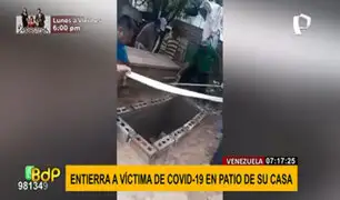 Venezuela: entierran a familiar víctima de COVID-19 en el patio de su casa