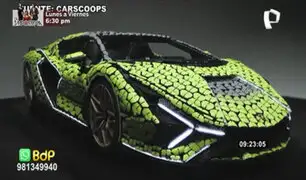 ¡Increíble! Arman réplica de un Lamborghini de tamaño real con piezas de lego