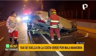 Barranco: conductor pierde control de auto y se despista en plena Costa Verde