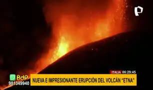 ¡Impresionante! volcán Etna de Italia entra en erupción de manera espectacular