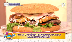 ¡De infarto! HOY se prepara una deliciosa mega hamburguesa XL en D’Mañana
