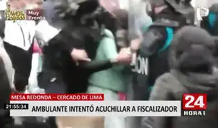 Cercado de Lima: intervienen a mujer que intentó agredir a fiscalizadores