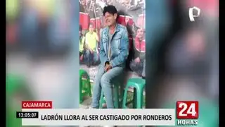Cajamarca: ronderos castigan a ladrón y este se pone a llorar