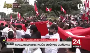 Óvalo Quiñones: miembros en retiro de las FF.AA. se congregaron para pedir que se respete su voto
