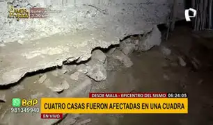 EXCLUSIVO | Desde Mala: muro de contención quedó en el aire tras fuerte sismo