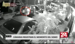 Cámaras de seguridad registraron el temor de los vecinos de Lima frente al sismo