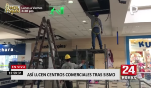 Plaza Lima Sur: daños en techo falso tras sismo vienen siendo arreglados