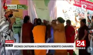 Satipo: aplican castigo a congresista Roberto Chavarría