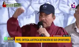 Nicaragua: presidente Ortega justificó detención de sus opositores por ser “criminales”