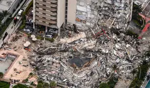 EEUU: incendio dificulta rescate de sobrevivientes de derrumbe de un edificio en Miami