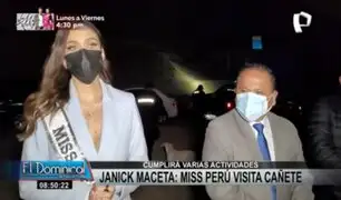 Janick Maceta: Miss Perú visitó Cañete para entregar alimentos y frazadas