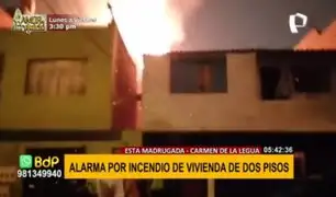 Carmen de la Legua: incendio por presunto corto circuito afectó vivienda de dos pisos