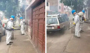 Covid-19: municipio de Comas desinfecta calles tras confirmarse presencia de variante Delta
