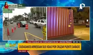 Accidente en Puente Carriquiry: ciudadanos arriesgan sus vidas al cruzar estructura dañada