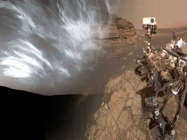 Curiosity capta coloridas nubes iridiscentes en el cielo de Marte