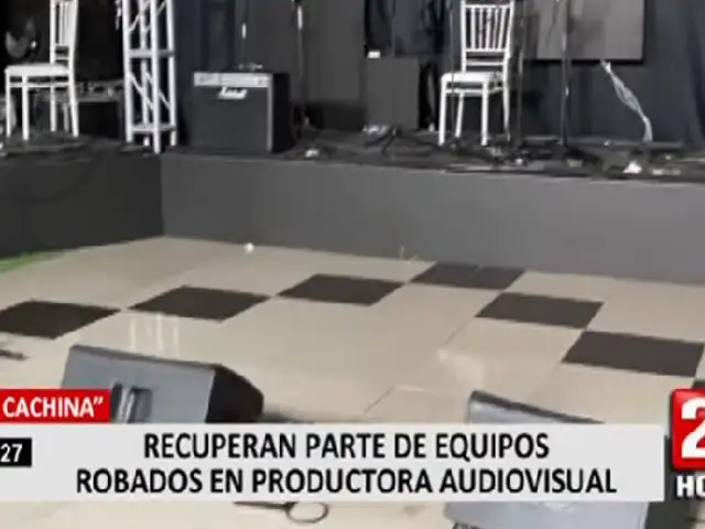 Empresario audiovisual recupera parte de sus equipos robados en la Cachina