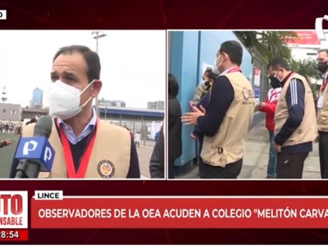 Lince: observadores de la OEA acuden al colegio Melitón Carvajal